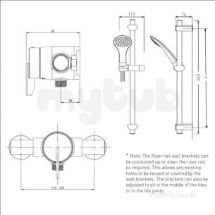 Bristan and Evo Showers Kits -  Bristan Sonique Seq Ev Mixer And Kit