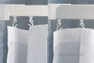 Croydex Shower Curtains and Rails -  Croydex Specraila Off Set Rail