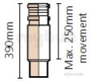 Polypipe Underground Drainage -  110mm Settlement Socket-250mm Ss701