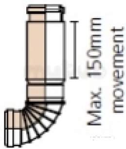 Polypipe Underground Drainage -  110mm Settlement 92.5d Stub Bend Ss706