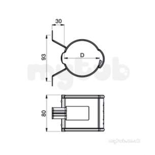 Lindab Rainwater -  Lindab Downpipe Bracket 87mm Galv