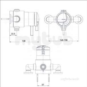 Gummers Commercial Showers -  Gummers Stratus Ts1875 Exp Dual Control Cp