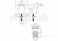 Vado Brassware -  Mono Basin Mixer Deck Mounted Smooth Sum-100/cc-c/p