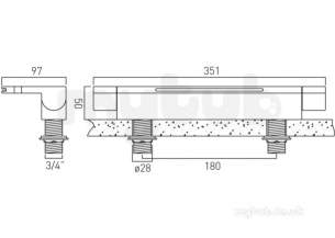 Vado Brassware -  Vado 2 Hole Bath Filler Deck Mounted Sum-137-c/p