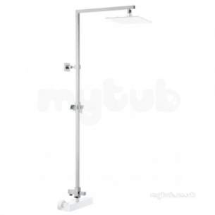 Roper Rhodes Showers -  Roper Rhodes Square Rigid Riser Rail Plus Diverter