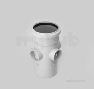Marley Soil and Waste -  110mm 4boss R/s Sckt/spigot Pipe Sw40-b
