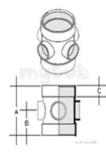 Marley Soil and Waste -  110mm Boss Pipe Solvent Socket/spigot Sws405