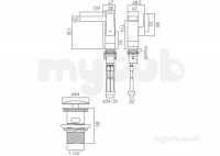 Vado Brassware -  Progressive Mono Basin Mixer Plus Waterfall Syn-100/cc-c/p