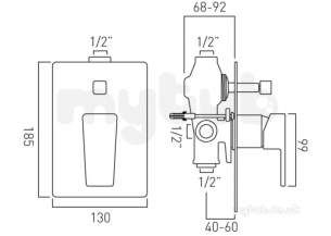 Vado Brassware -  Synergie Concealed Shower Valve Plus Diverter