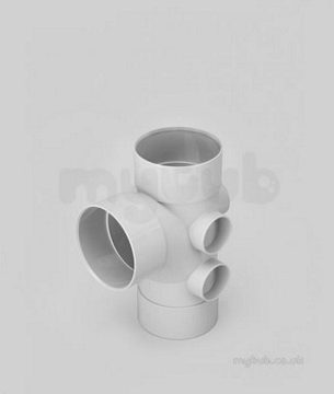 Marley Soil and Waste -  110mm X87.5d Branch Trip Sol/sk Sys405-b
