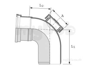 Hepworth Plastidrain -  110mm S/socket Bend With Access 4p03d