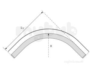 Hepworth Plastidrain -  110mm 87.1/2 Bend 450mm Radius 4p07b