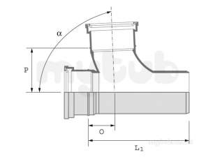 Hepworth Plastidrain -  110mm 45d Swept Junction D/s 4p09b