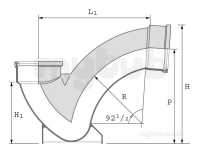 Hepworth Plastidrain -  Wavin D/s Lowback P Trap 4t10c