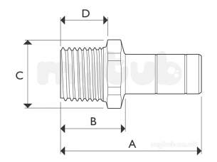 Hep2O Underfloor Heating Pipe and Fittings -  Hep2o Adapt-brass Male 1ibsp X 28mm Spgt Hx31/28 Gy