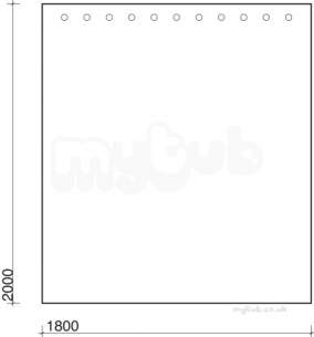 Twyfords Commercial Sanitaryware -  Doc.m Shower Curtain 1800x2000 Av6817wh