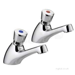 Twyfords Commercial Sanitaryware -  Sola 1/2 Non Concussive Taps Pair Sf2152cp