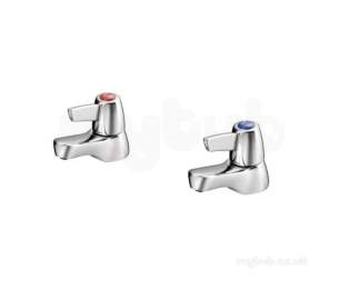 Swan Brassware -  Swan Quarter-turn Lever Bath Pillars Chrome Plated 0.75 Inch