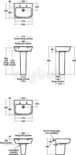 Ideal Standard Tempo Sanitaryware -  Ideal Standard Tempo T0587 550mm Two Tap Holes Basin White T058701
