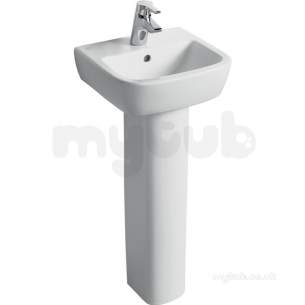 Ideal Standard Tempo Sanitaryware -  Ideal Standard Tempo T0593 400mm One Tap Hole Handrinse Basin Wh