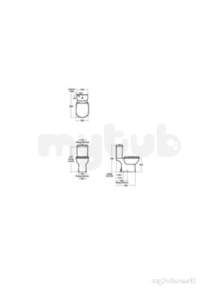 Ideal Standard Tempo Sanitaryware -  Ideal Standard Tempo T3280 Close Coupled Wc Pan Only Vo Wht T328001