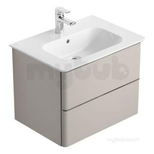 Ideal Jasper Morrison Strada Soft Mood Furniture -  Softmood 600mm Basin Unit 2 Drwr Gl Lgry