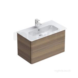 Ideal Jasper Morrison Strada Soft Mood Furniture -  Softmood 800mm Basin Unit 2 Drwr Gls Wht T7801wg