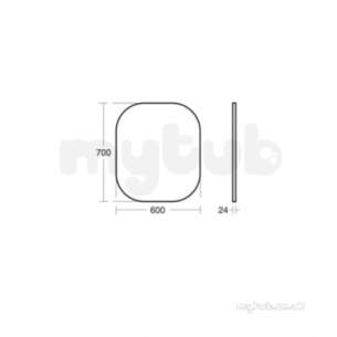 Softmood 600mm Anti-steam Mirror : Ideal Standard