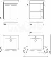 Twyford Galerie Plan Furniture -  All Underbasin Furniture Unit To Fit 600mm Washbasin Ta0001wh