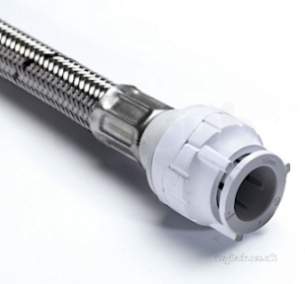 Polypipe Polyplumb Polyfit -  15mm X 1/2 Inch Flexhose Tap Connector Wht 2