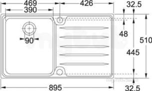 Franke Sinks -  Franke Lsx611 1.0b Lhd Sink And Accs Ss