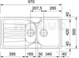 Franke Sinks -  Franke Cog651 1.5b Rev Sink Graphite