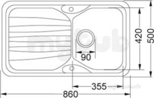 Franke Sinks -  Franke Cog611 1.0b Rev Sink Polar Wh