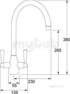 Franke Taps -  Franke Eiger Tap Silk Steel 115.0049.990