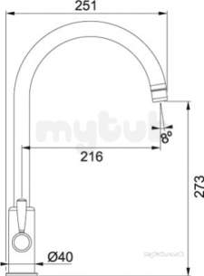 Franke Sinks -  Franke Ascona Tap Silk Steel 115.0250.636