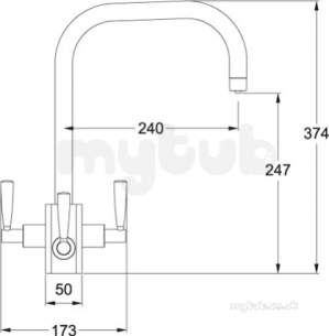 Franke Brassware -  Franke Filterflow Kubus Tap Silksteel