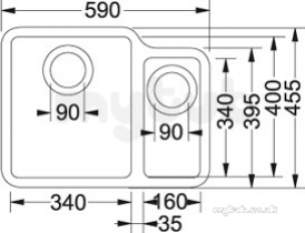 Franke Sinks -  Franke Kbx160-34-16 Undermount 1.5b Right Hand Ss