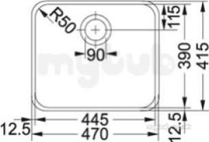 Franke Sinks -  Franke Lax110 45 Undermount 1.0b Ss