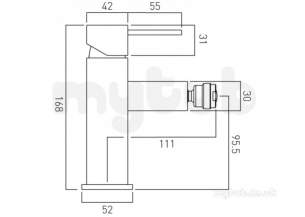 Vado Brassware -  Mono Bidet Mixer Single Lever Deck Mount