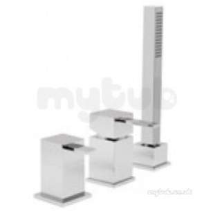 Vado Brassware -  3 Hole Bath Shower Mixer Single Lvr Deck