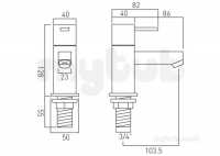 Vado Brassware -  Vado Bath Pillar Taps Deck Mounted Te-136-c/p