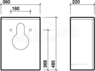 Twyfords Commercial Sanitaryware -  Spacer Box For Sola Wall Hung Toilet 220mm Projection Tp9453xx