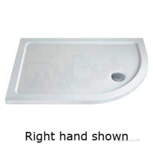 Twyford Twylite Shower Trays -  Tray 1000x800 Offset Quadrant Right Hand Flat Top Tr6742wr