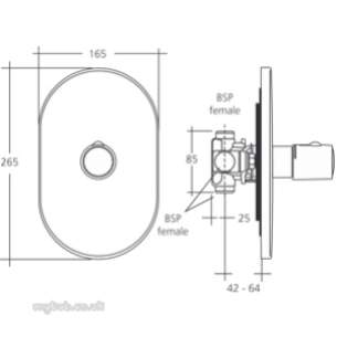 Ideal Standard Showers -  Ideal Standard Ascari A3975 Tt B/i S/thrm Trim Kit 2 Cp A3975aa