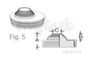 Marley Underground -  Univer Waste To 110mm Drain Adaptor Ua43