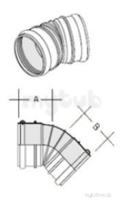 Marley Underground -  82.4mm X 87.5deg Spigot/socket Bend Ub31