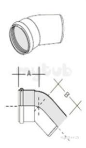 Marley Underground -  82mm X 45deg Spig/skt S/radius Bend Ub35