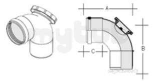 Marley Underground -  110mm X 92deg Acc Socket Bend Ub42