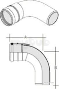 Marley Underground -  160mm X 90d-165deg Adjustable Bend Ub67