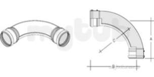 Marley Underground -  110mm X 87.5d Long Rad Channel Bend Ucb48l